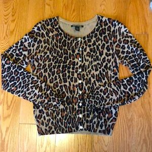Cheetah print cardigan